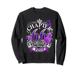 Womens Chapter 66 Fabulous Since 1959 66th Birthday Design Felpa