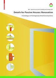 Details for Passive Houses: Renovation: A Catalogue of Ecologically Rated Constructions