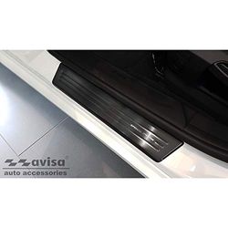 Avisa Umbrales de Puerta Inoxidable Negro Compatible con BMW Serie 1 F40 HB 5-Puertas 2019- 'Special Edition' - 4-Piezas