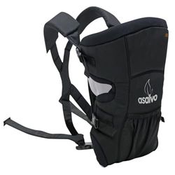 Asalvo - Mochila porta-bebés preta