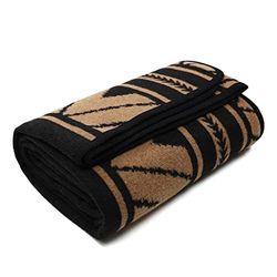 ACUSHLA Couverture de Camping en Laine mérinos, Douce, Chaude, épaisse, Lavable, Grande Couverture pour Camping, Voyage, Toutes Saisons, 200 x 160 cm, Kaki