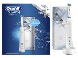 Oral-B Smart 4 elektrische tandenborstel, oplaadbaar, met 1 Bluetooth-handvat, 1 borstel en 1 reistas