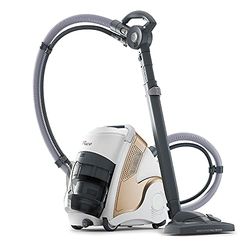 Polti Unico MCV85 Total Clean and Turbo, Aspirateur Multifonction 3-en-1, Aspirer, Assainir et Sécher, nettoyeur à vapeur avec chaudière, 2200 W, 17 Accessoires, Fabriqué en Italie, Blanc et Or