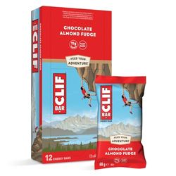 CLIF BAR | Energy Bar - Protein Bar | Chocolate Almond Fudge | Plant Based Protein | 12 x 68 g
