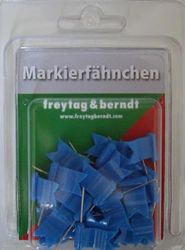 Markierfähnchen wehend, Blau: 30 Stk