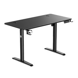 SUZA INT L FRANCE Escritorio Ajustable Headquarter 700, 120 x 60 cm, Altura Motorizada 73-118 cm, 4 Memorias, Efecto Carbono