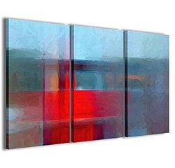 Stampe su Tela Cuadro abstracto 002 lienzo moderno en 3 paneles ya enmarcados, listo para colgar, 90 x 60 cm