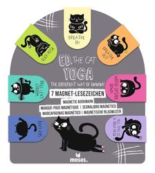 moses. Ed, The Cat Magnetic Bookmarks - 7 Magnetic Cat Yoga Pose Bookmarks