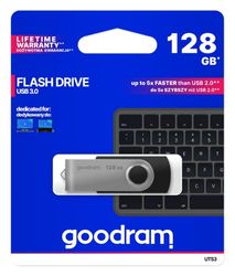 Goodram - Memória usb de 128 gb usb 3.0 twister preto (uts3-1280k0r11)