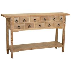 Recibidor de madera con 11 cajones