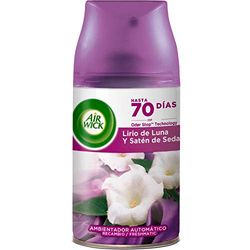 Air Wick Freshmatic - Recarga de ambientador em spray automático, essência para casa com aroma A, preto, lírio de lua e cetim de seda