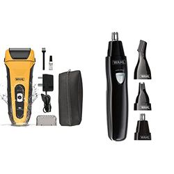 Wahl Lifeproof Foil Shaver, Electric Razor/Shaver, Dual Head Ear & Nose Trimmer, Anti-Shock, Indestructible & Nose Hair Trimmer, Ear Hair Trimmer