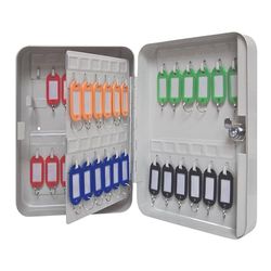 Cathedral Products 48 Sleutelcapaciteit Afsluitbaar & Wandmonteerbare Sleutelkast, Grijs