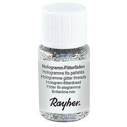 Rayher 39423610 hologram-glitterdraden, 0,3 x 1,65 mm, PET, flesje 1