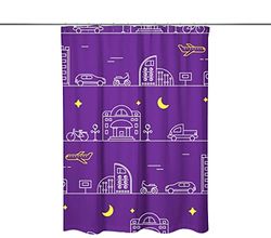Bonamaison Shower Curtain, Polyester, Multicolor, 150x200