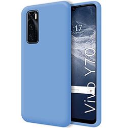 Tumundosmartphone Funda Silicona Líquida Ultra Suave para Vivo Y70 Color Azul