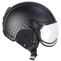 CGM EBI Skihelm voor volwassenen, uniseks, mat zwart, grijs, XS (53-54 cm)