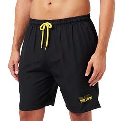Borussia Dortmund Herrbadbyxor svarta och gula bermudashorts, XXL
