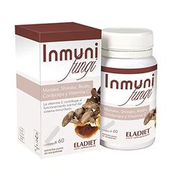 Eladiet Inmuni Fungi - 60 Cápsulas - Elaborado a Base de Reishi y Shiitake - Con Vitamina C - Ayuda a Reforzar el Sistema Inmunitario - Acelera la Recuperación y Reduce la Fatiga
