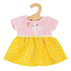 Heless 1360 - Bunny Lou Design Doll Dress, jurk met konijntje applicatie voor poppen en knuffels maat 28-35 cm