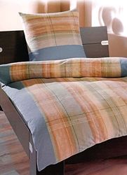 Dyckhoff Frottier 3063872200 - Juego de Funda nórdica y Almohada con diseño de Cuadros, 155 x 220 cm y 80 x 80 cm, Color Beige
