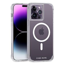 Case-Mate Coque de Protection Tough Clear Plus MagSafe Compatible avec Apple iPhone 14 Pro Max [matériau recyclé Protection Contre Les Chutes de 4,6 m Anneau de Charge intégré] –