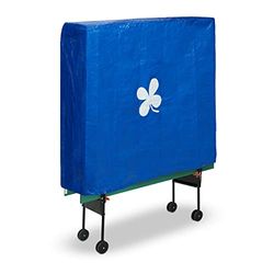 Relaxdays Bâche Tennis de Table, HxLxP: 145x150x70 cm, protège-Table ping-Pong, Housse pour extérieur, Plastique, Bleu