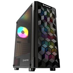 Nfortec Azir Torre ATX Frontal 3D Mallado 4 Ventiladores Cristal Templado Negra