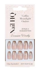 Nail HQ Coffin Moonlight Ombre Nails (24 Pieces)