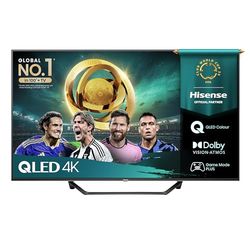 Hisense TV 43" QLED 4K 2025 43A72Q, Smart TV VIDAA U8, Dolby Vision, HDR 10+, Game Mode Plus, Dolby Atmos, Alexa Built-in, VIDAA Voice, Tuner DVB-T2/S2 HEVC 10, lativù 4K, 43''