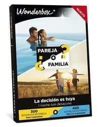 WONDERBOX - Caja Regalo - Pareja o Familia - 1 Noche con Desayuno en Pareja o 1 Noche con Desayuno en Familia - 1000 estancias en Pareja o 600 estancias en Familia - Ideas Regalo