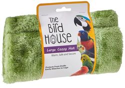 The Bird House HAPPYPET Cozzzy - Casa de Felpa para pájaros, Grande, para Interiores y Exteriores, cómoda, fácil de Limpiar, Refugio para anidar para Loros enjaulados, periquitos, cacatúas