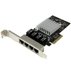 StarTech.com Carte réseau PCI Express à 4 ports Gigabit Ethernet avec chipset Intel I350-AM4 - Adaptateur NIC PCIe GbE (ST4000SPEXI)