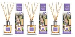 Reed Diffuser Areon 3 x 150 ml/patchouli/parfum voor thuis of op kantoor, langdurig aroma, rietstickset voor diffuser (3 stuks)