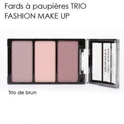 Fashion Make-Up FMU1100306 Ombres à Paupières Trio N°6 Fiery Rose