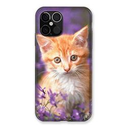 Beschermhoes voor iPhone 12 Pro Max kat, violet