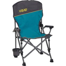 Uquip Kirby-Chaise Pliante de Camping pour Enfant-avec Porte-Boissons-Capacité 60kg, Tissu, Bleu, Standard