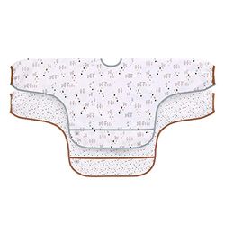 LÄSSIG Baby slabbetje met lange mouwen, 2 stuks, om te binden opvangbescherming/Long Sleeve Bib Tiny Farmer Sheep