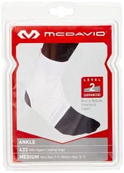 Mc David 433R Tornozeleira respirável com correias, unissexo para adulto, branco, M