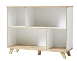 GERMANIA DIE MÖBELMACHER GW-Oslo 3267-221 Scaffale, Legno, Bianco/Elementi di stacco in Imitazione Rovere Sanremo, (L/H/P), 120 x 93 x 40 cm