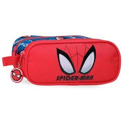 Marvel Joumma Spiderman Authentic Double Pencil Case Red 23x9x7cm Polyester L, red, Double Case