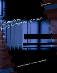 Extensions - Agreement for Extension: Records Keep Legal, Law Forms - Bound Book