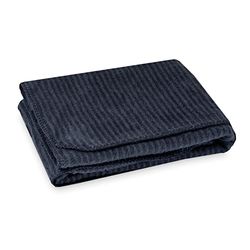 Julius Zöllner Couverture Doudou en Coton Jacquard - Dimensions : 75 x 100 cm - Fabriquée en Allemagne - 100% Coton - Certifié Oeko-Tex Standard 100 - Rayures Anthracite