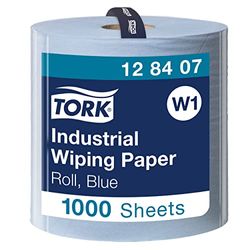 Tork Industrial Rol Poetspapier Blauw W1, Absorberend, 1 x 1.000 vellen, 128407