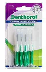 Denthoral 8 brossettes interdentaires à bout cylindrique de diamètre 0,3 mm avec capuchon de protection hygiénique - 21 g