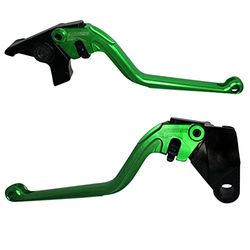 ACCOSSATO Paire de leviers verts pour Kawasaki Ninja650 R/Er-6 F/Er-6 N de 2009 à 2016 (CC 650)