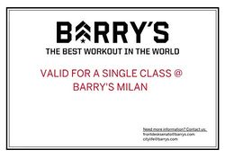 Barry's Milan Single class