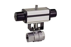 RIEGLER 103590-351.521 - Válvula de bola de acero inoxidable, neumático, actuador simple, Rp 3/4, 1 unidad