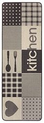 HANSE Home Weave - Tappeto a pelo corto, antiscivolo, lavabile, patchwork cucina, soggiorno, bagno, bagno, tortora, marrone, 67 x 180 cm