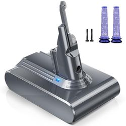 V7 Batería de Repuesto para Dyson V7 Batería con SV11 V7 Animal Trigger Abosolute Motorhead Pro Fluffy Mattress Aspiradora con 2 filtros